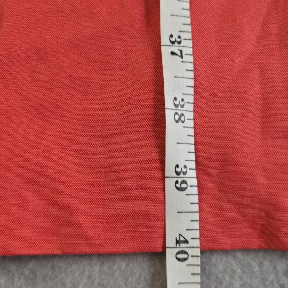 J. Jill Dress & Jacket Set Women XL/L Petite Coral Silk Linen 2 Piece Co-ord